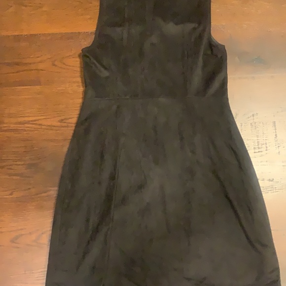 NWOT Never Worn Black Faux Suede Button Up Dress - Picture 6 of 6